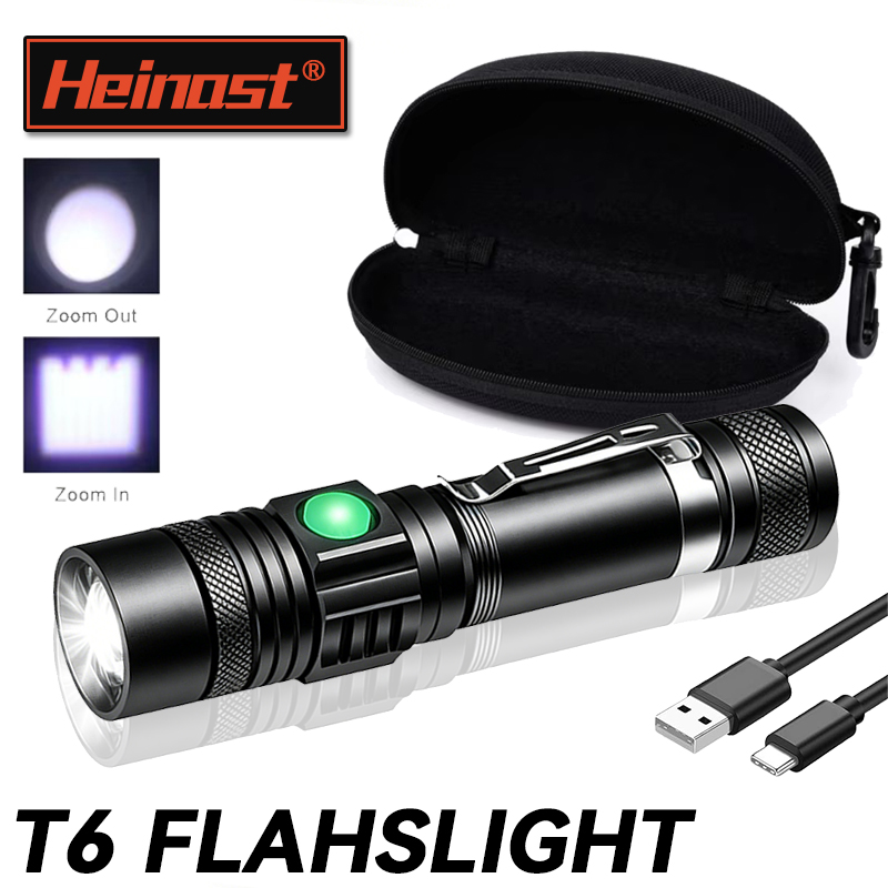 Headlamp - T6 LED Wiederaufladbare Taschenlampe, 18650 Zoombare
