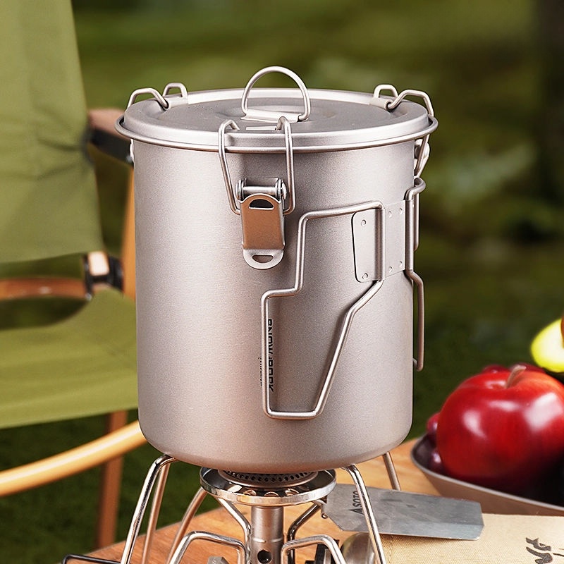 Outdoor Camping Gear Brands - Großer tragbarer Outdoor-Reiskocher aus reinem Titan,