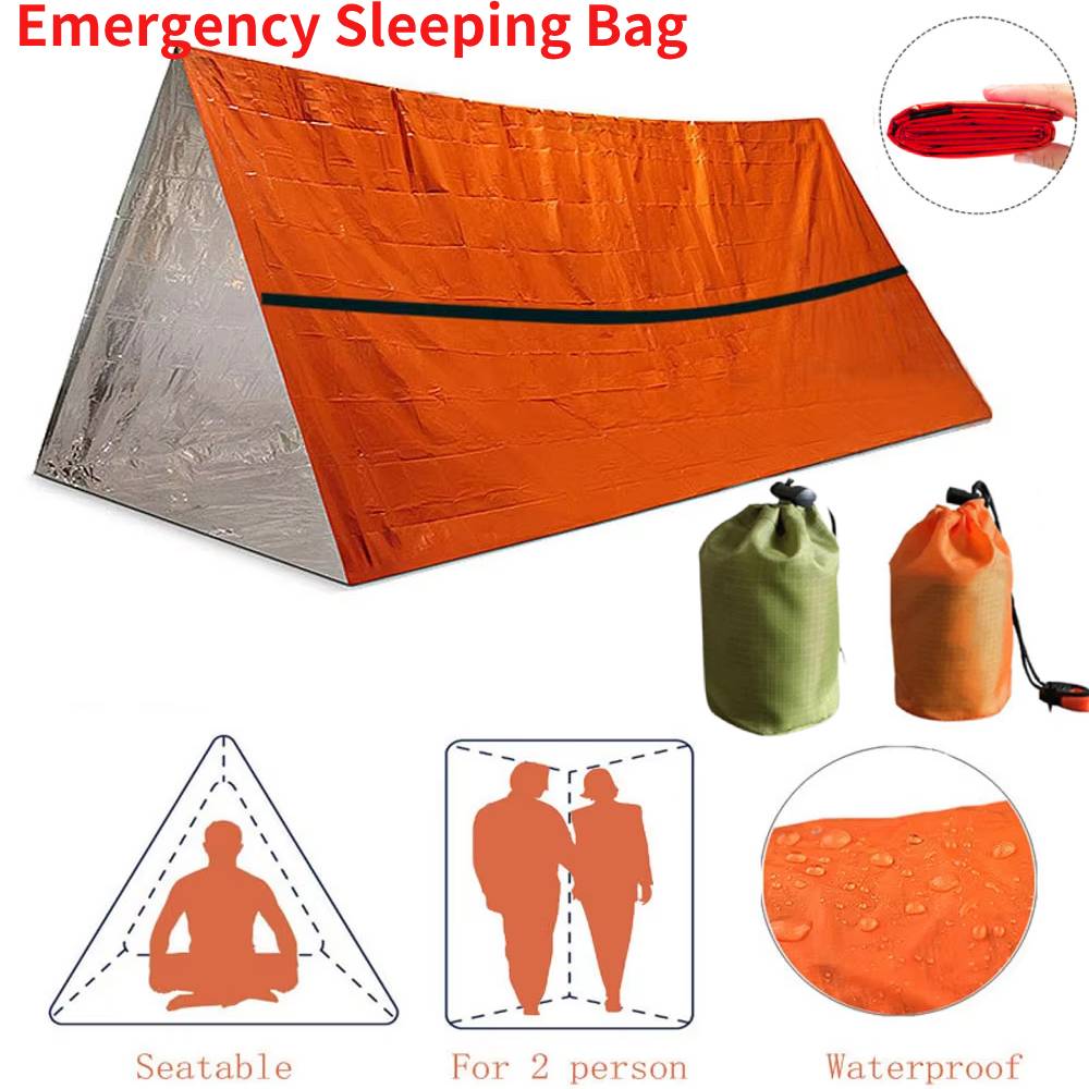 Outdoor Camping Sleeping Bag - Tragbare Wasserdichte Notfall Überleben Schlafsack Outdoor