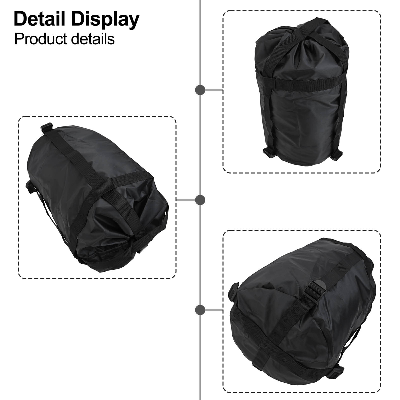 Outdoor Camping Sleeping Bag - Outdoor-Campingtasche Schlafsack-Aufbewahrungstasche Schwarze Kompressionstasche Hochwertige Wandertasche
