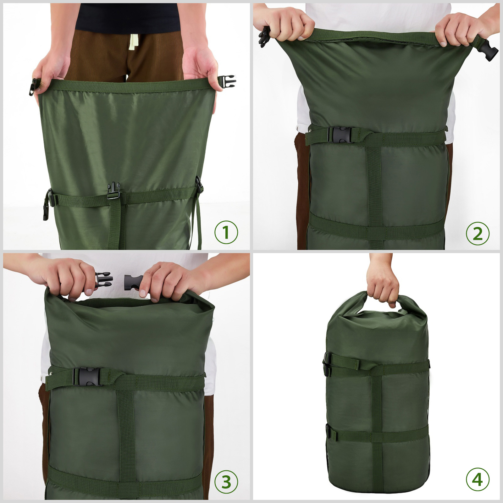 Reiseverpackungstasche, grüner – Outdoor Camping Sleeping Bag Bewertung und Preis