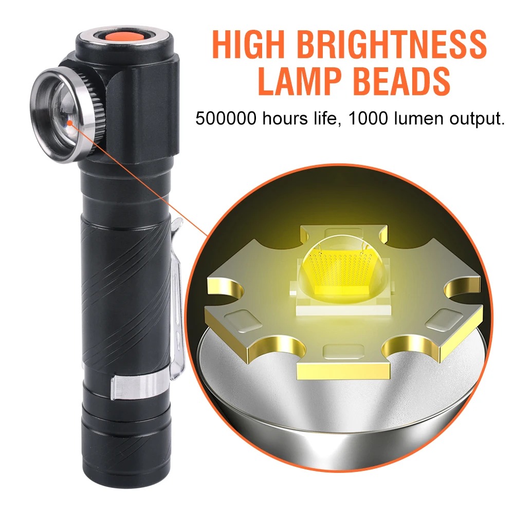 Superhelle LED 90 °   Stirnlam – Headlamp Bewertung und Preis